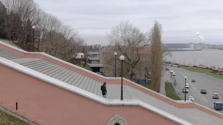 Нижний Новгород: Чкаловская лестница над Волгой