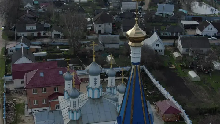 Рославль: Спасо-Преображенский монастырь с высоты