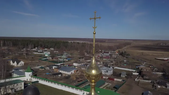 Борисоглебский монастырь в Дмитрове с высоты