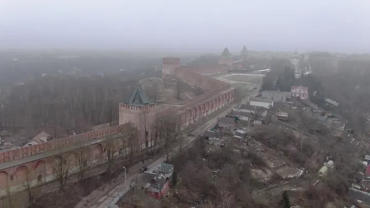 Смоленск: Смоленская крепостная стена с высоты