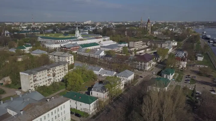 Кострома с высоты: Красные торговые ряды