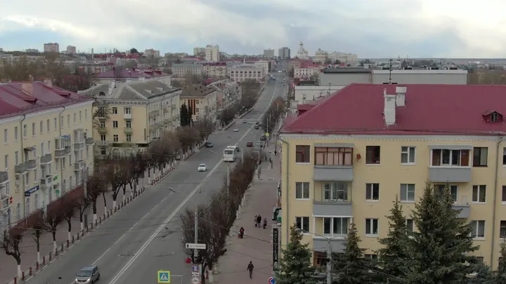 Брянск с высоты: улица и городские кварталы