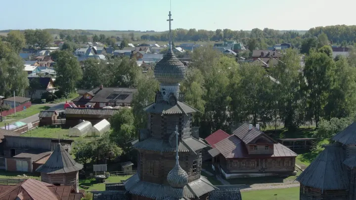 Суздаль: Преображенская церковь из Козлятьево
