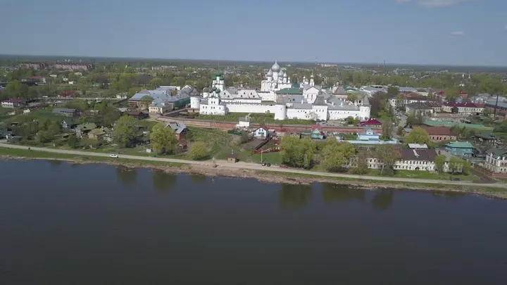 Ростов великий: Ростов Великий: Ростовский кремль и озеро Неро с воздуха