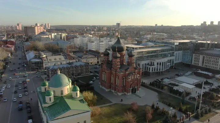 Тула: Аэровид на православные храмы в центре Тулы