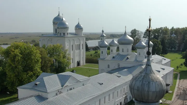 Великий Новгород, Свято-Юрьев монастырь с высоты