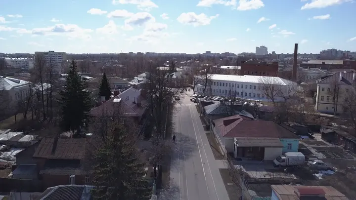 Коломна с высоты: городская панорама зимой
