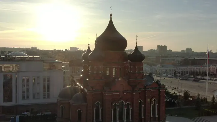 Тула: Успенский собор Тульского кремля на закате
