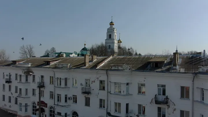 Вязьма: Аэровид на Свято-Троицкий собор в Вязьме