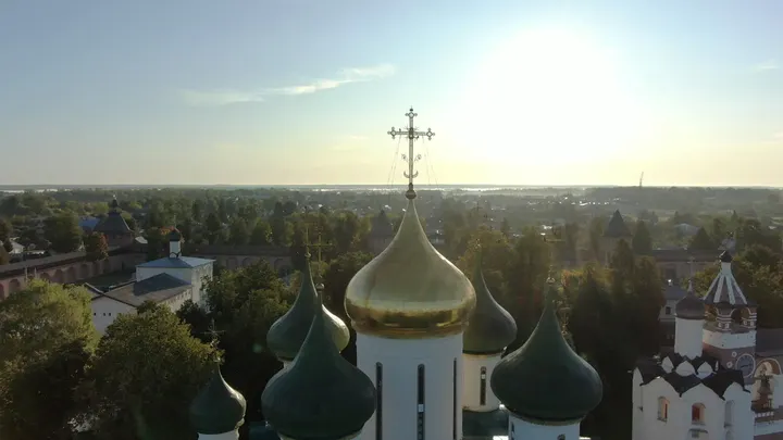 Суздаль: Спасо-Преображенский собор и монастырь с воздуха