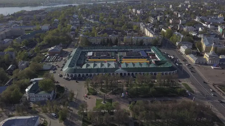 Кострома, Красные торговые ряды с высоты