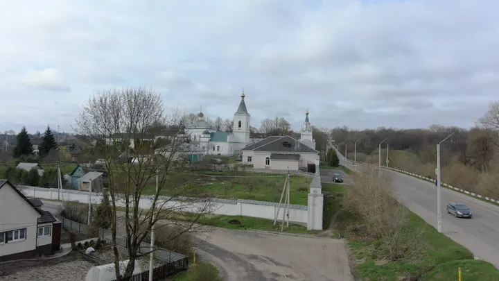 Рославль с высоты: Спасо-Преображенский монастырь