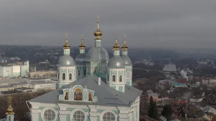 Смоленск: Успенский кафедральный собор с высоты