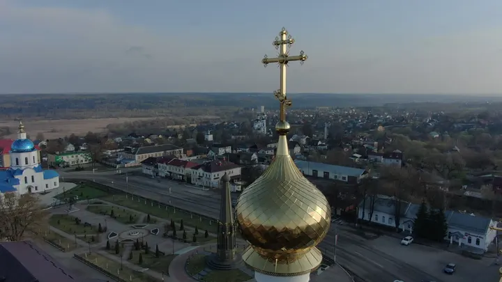 Малоярославец: собор Казанской иконы Божией Матери с высоты