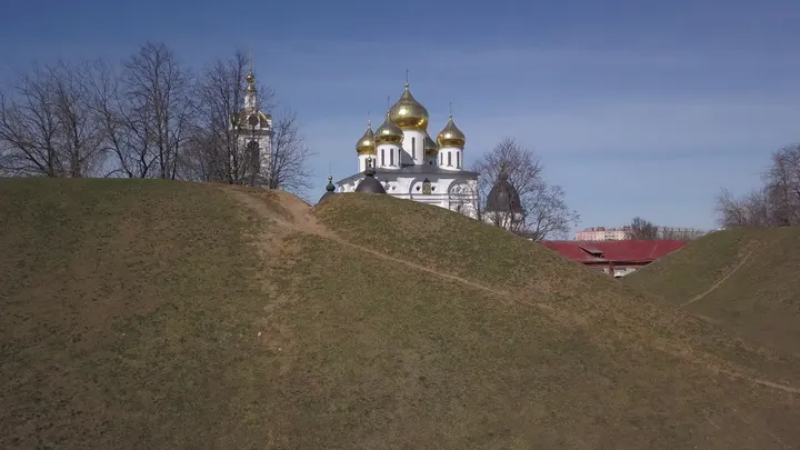 Дмитров, Успенский кафедральный собор с высоты
