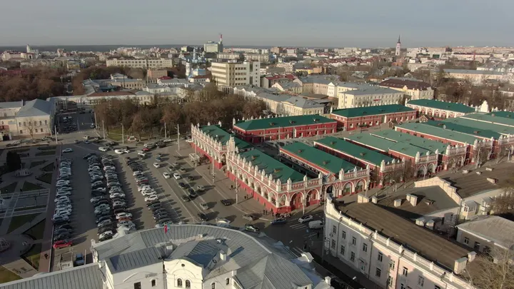 Калуга: Гостиные ряды с высоты