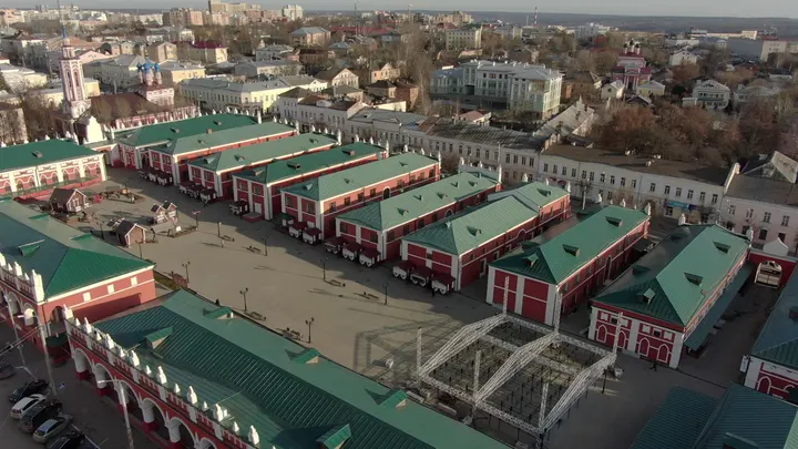 Калуга: Гостиные ряды с высоты птичьего полёта